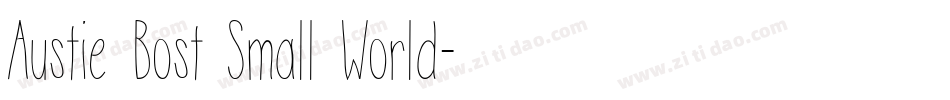 Austie Bost Small World字体转换
